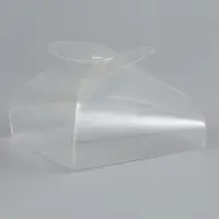 Складная прозрачная коробка из PVC, для упаковки подарков, 6.3×6.3×4 см
