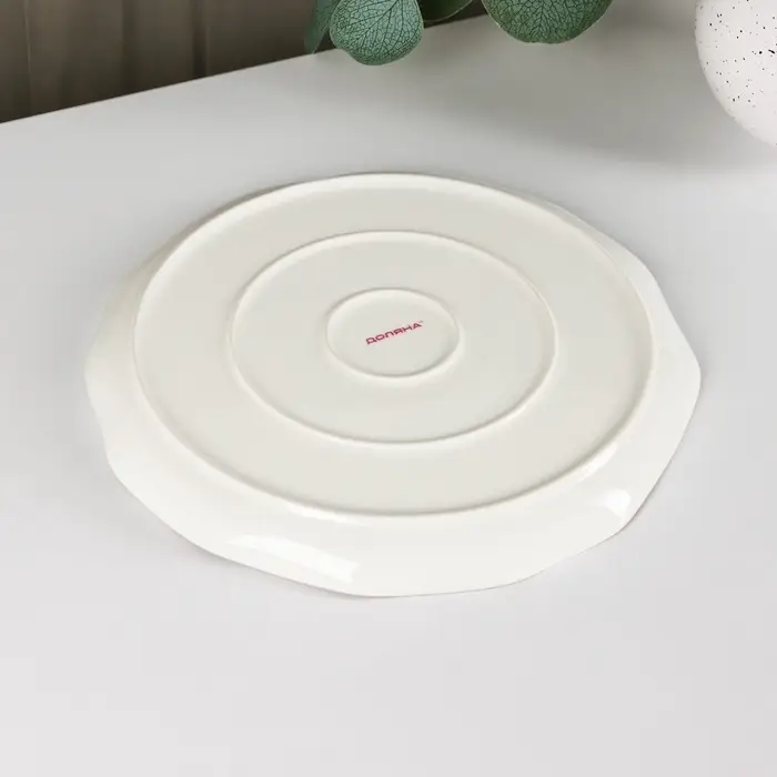 Тарелка обеденная Доляна &laquo;Млечный путь&raquo;, d=25 см, фарфор, серая