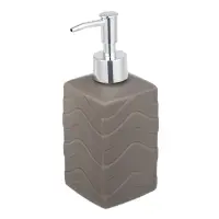 VETTA Дозатор для жидкого мыла, керамика, 18x7x7 см, волны, серый