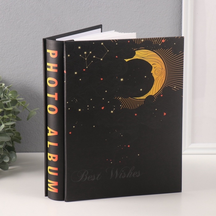 Фотоальбом на 200 фото 10х15 см Фотоальбом на 200 фото 10х15 см "Звёздная ночь" в коробке, чёрный 5,5х20,5х26,5 см