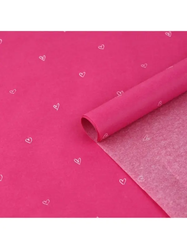 Бумага упаковочная тишью &laquo;Сердечки&raquo;, 50&times;70 см