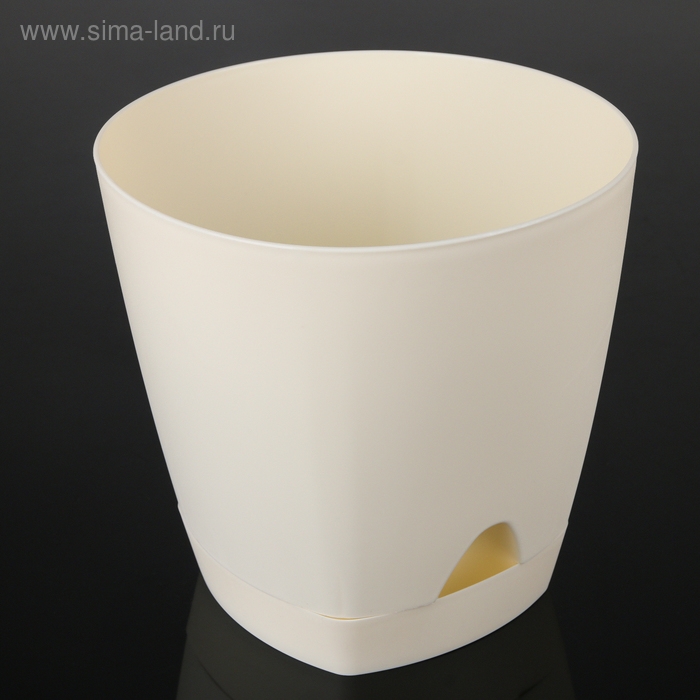 Горшок для цветов с прикорневым поливом Amsterdam, 4 л, цвет сливочный Горшок для цветов с прикорневым поливом Amsterdam, 4 л, цвет сливочный