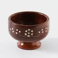 Чаша на ножке &laquo;В самое сердце&raquo;, 10&times;10&times;7 см, дерево шишам