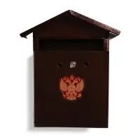 Ящик почтовый с замком, вертикальный, &laquo;Домик-Элит&raquo;, коричневый