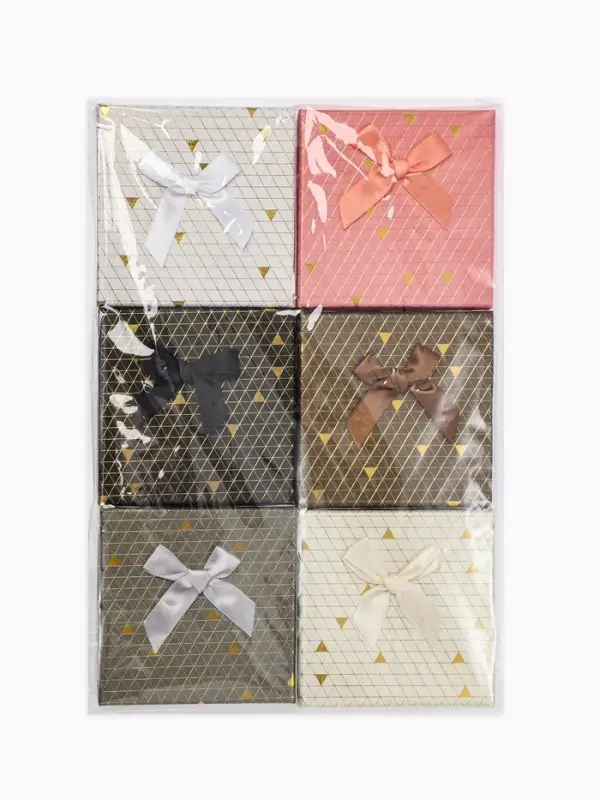 Коробочка подарочная под набор &laquo;Треугольники&raquo;, блестящие, 9&times;9 см, (полезная часть 8.5&times;8.5 см), МИКС