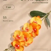 Цветы искусственные &laquo;Орхидея фаленопсис&raquo; премиум, 7&times;55 см, жёлтые