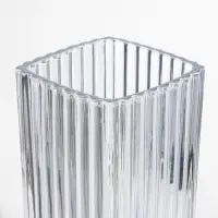 Ваза для цветов &laquo;Эдисон&raquo;, полосы, 29&times;11.5 см, стекло, прозрачная