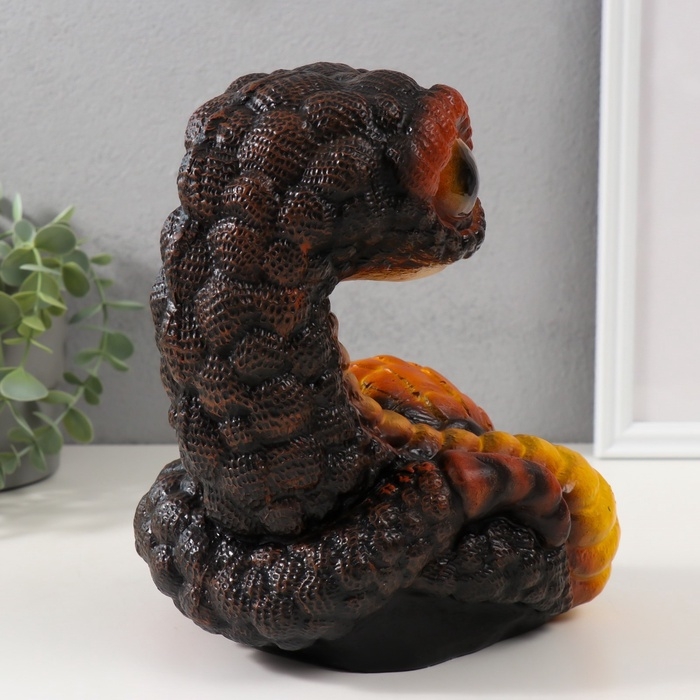 Новогодняя копилка  Новогодняя копилка "Змейка Гумми"  22 х 16 х 18 см, коричнево-оранжевый