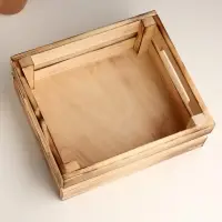 Подарочный ящик, 25&times;22&times;9 см, деревянный, обожжённое дерево