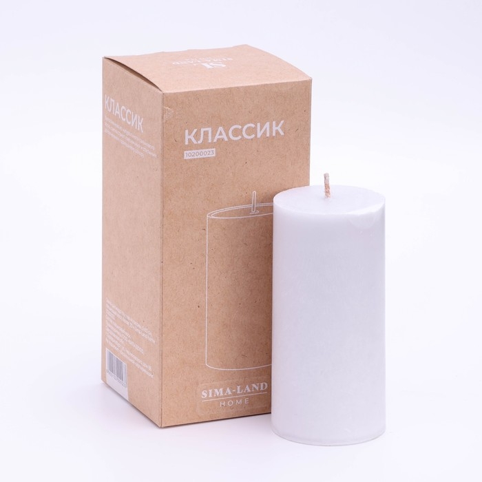 Свеча-цилиндр гладкая,5х10 см, пальмовый воск, серая, 6 ч Sima Home Свеча-цилиндр гладкая,5х10 см, пальмовый воск, серая, 6 ч Sima Home