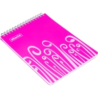 Блокнот А5,пласт обл,80л, ATTACHE FANTASY,розов