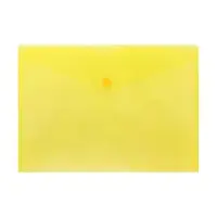 Набор папок-конвертов на кнопке 5 штук, А4, 150 мкм, Calligrata Standard, прозрачные, микс