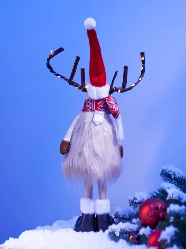 Фигура текстиль «Новогодний лосик» 58 см, 10 LED, от батареек CR2032×1, свечение тёплое белое Фигура текстиль «Новогодний лосик» 58 см, 10 LED, от батареек CR2032×1, свечение тёплое белое