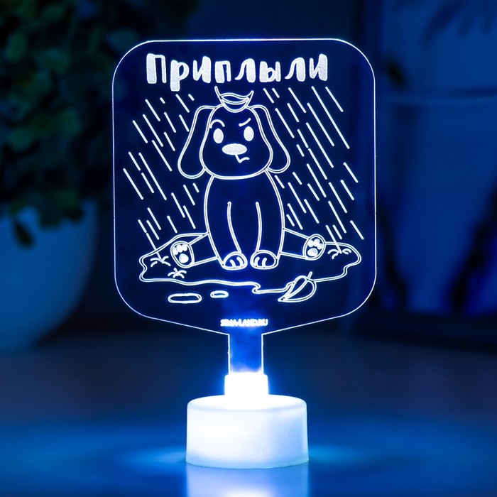 Светильник Светильник "Приплыли" LED RGB 6 цветов от батареек LR1130, 3шт 8х11 см RISALUX