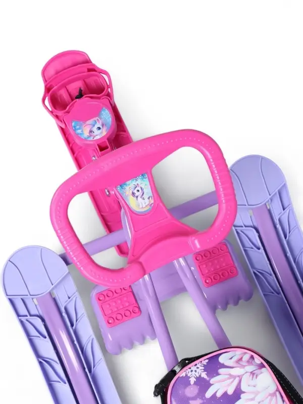 Снегокат &laquo;Лошадка&raquo;, со спинкой, розовый, фиолетовый, ТС4-1СЛ/Л Snow Cat