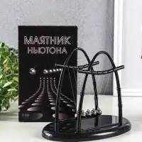 Маятник настольный антистресс &laquo;Шары Ньютона. Колыбель техно&raquo;, бамбук чёрный, 14&times;18&times;11 см