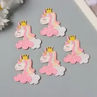 Декор для творчества войлок блеск "Единорог в облаках" 5х4,8 см Декор для творчества войлок блеск "Единорог в облаках" 5х4,8 см