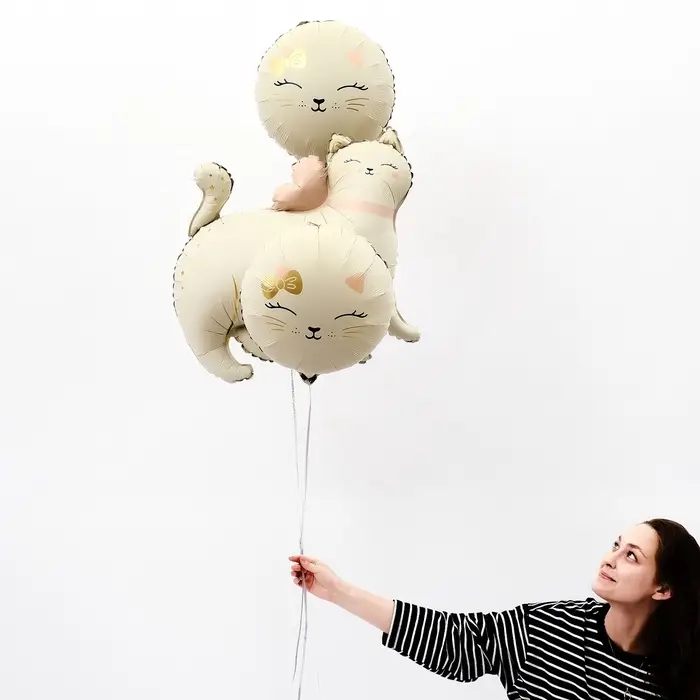 Воздушный шар фольгированный 17 Воздушный шар фольгированный 17" «Кошечка», круг, матовый