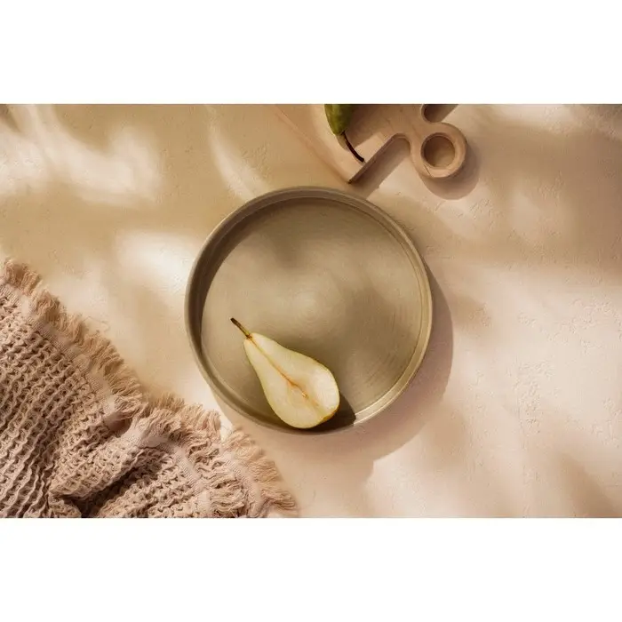 Тарелка фарфоровая обеденная SL Home &laquo;Песчаный бриз&raquo;, d=26 см, бежевая