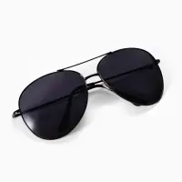 Очки солнцезащитные &laquo;OneSun. Авиаторы&raquo;, UV 400, линза 5.5&times;6.5 см дужка 12 см, ширина 14 см, чёрные