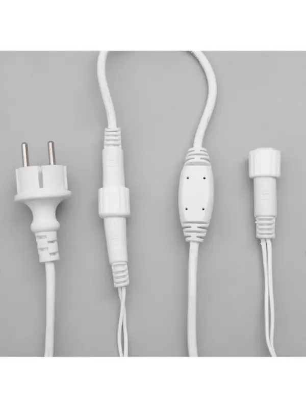 Гирлянда &laquo;Бахрома&raquo; 3&times;0.6 м, IP44, УМС, белая нить, 160 SMD-LED, свечение синее, 220 В