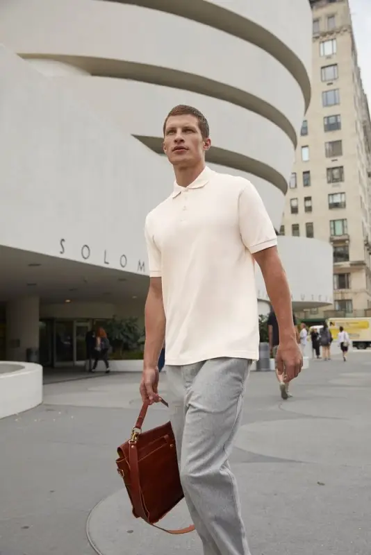 Рубашка поло Heavymill белая, размер S Рубашка поло Heavymill белая, размер S