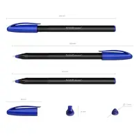 Ручка шариковая ErichKrause U-108 Black Edition Stick, узел 1.0 мм, чернила синие пониженной вязкости, длина линии письма 1000 метров, корпус черный