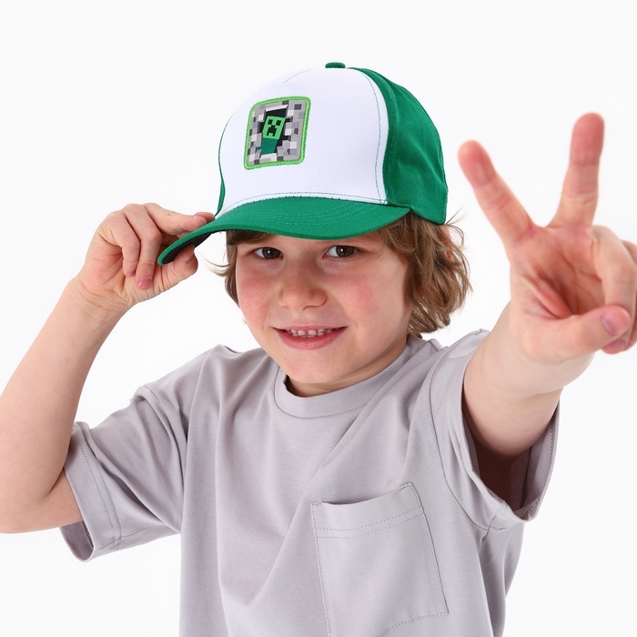 Кепка детская для мальчика «Игра», цвет зелёный, р-р 52-54, 5-7 лет Кепка детская для мальчика «Игра», цвет зелёный, р-р 52-54, 5-7 лет