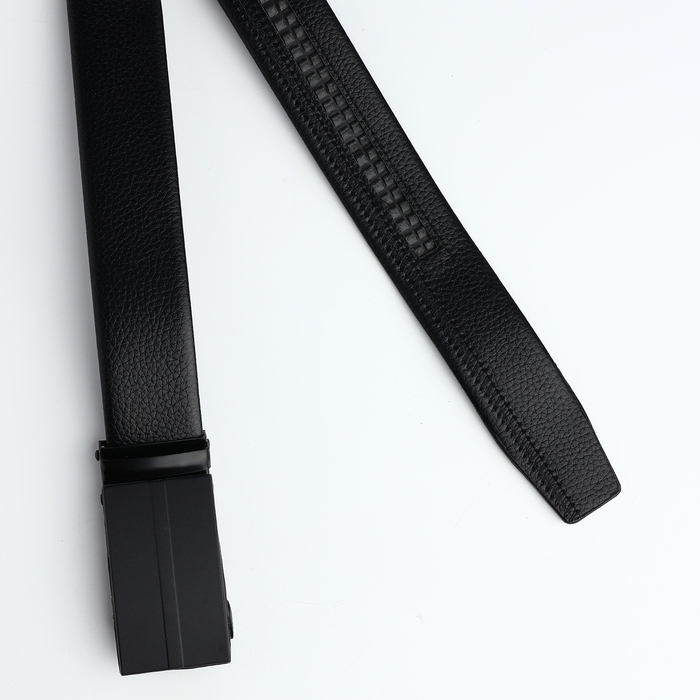 Ремень мужской, ширина 3,5 см, пряжка автомат, цвет чёрный Ремень мужской, ширина 3,5 см, пряжка автомат, цвет чёрный