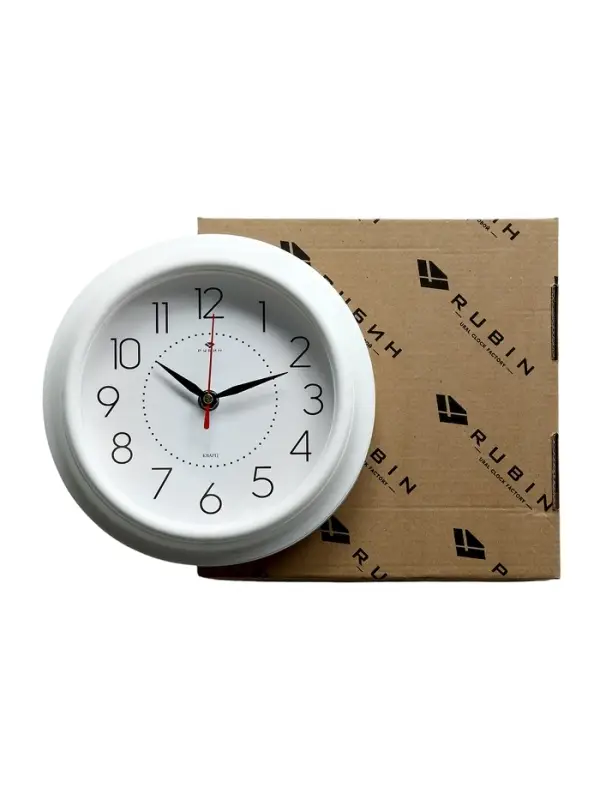 Часы настенные, интерьерные, бесшумные, d=21 см, белые