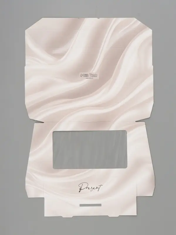 Коробка подарочная с окном &laquo;Лепестки&raquo;, 20&times;12&times;4 см, самосборная