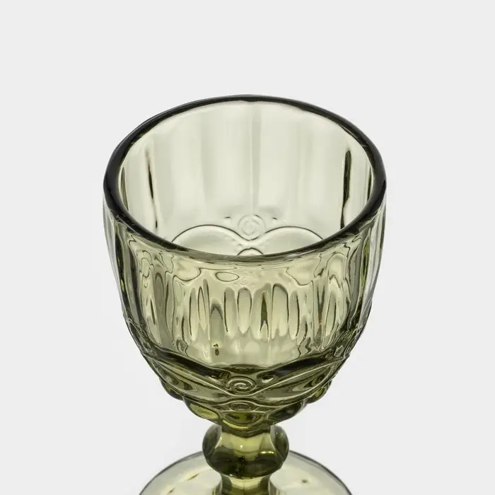 Бокалы для вина Magistro &laquo;Ла-Манш&raquo;, 250 мл, 9&times;15.2 см, набор 6 шт., стекло, зелёные