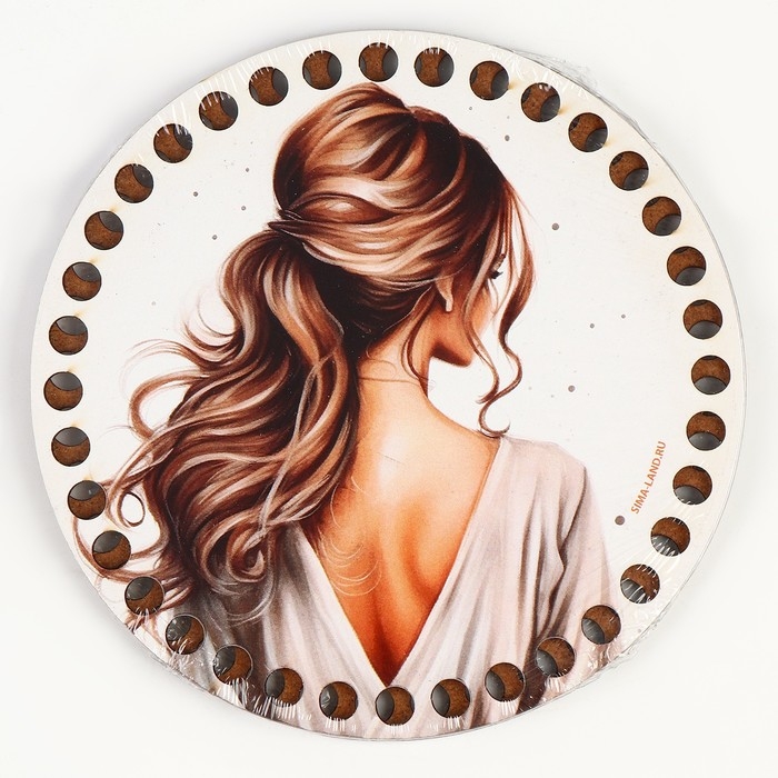 Донышки для вязания 2 в 1 «Красивая девушка», круг 15 см, хдф 3 мм Донышки для вязания 2 в 1 «Красивая девушка», круг 15 см, хдф 3 мм