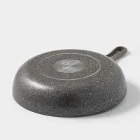 Сковорода Onyx, d=24 см, съёмная ручка, стеклянная крышка, антипригарное покрытие, алюминий, серая