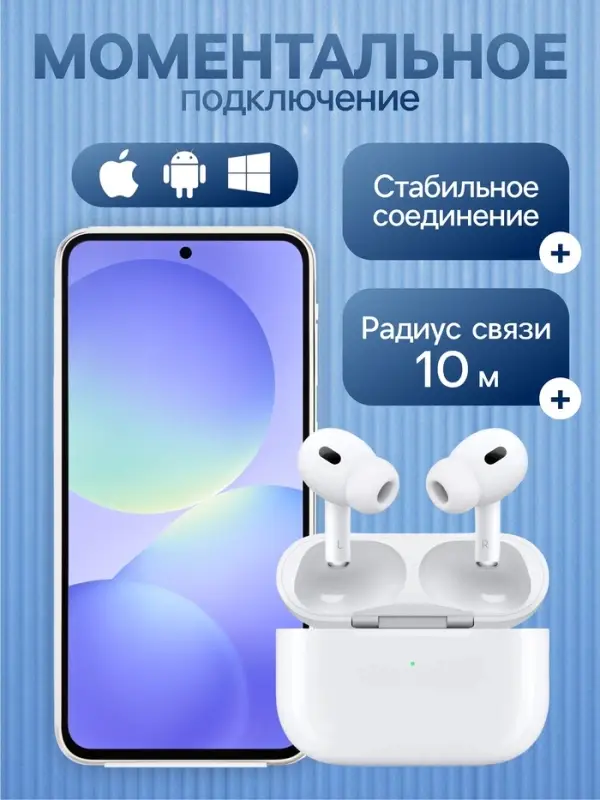 Наушники беспроводные Hoco EW51, TWS, вакуумные, Bluetooth 5.3, 30/300 мАч, шумоподавление, белые
