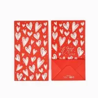 Пакет подарочный без ручек With love,10×19.5×7 см