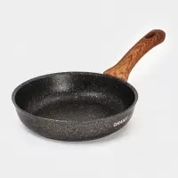 Сковорода KUKMARA Granit Ultra original, d=22 см, пластиковая ручка, антипригарное покрытие, литой алюминий, коричневая