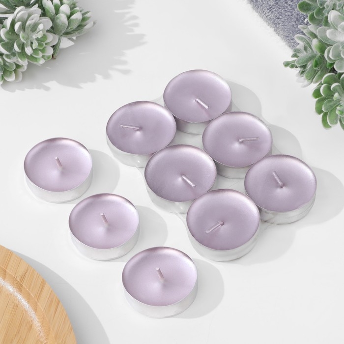 Свеча в гильзе Свеча в гильзе "Шайба", Розовая , 6 шт