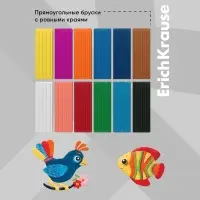 Пластилин ErichKrause Basic light pack, 12 цветов, 192 г, европодвес, в пакете
