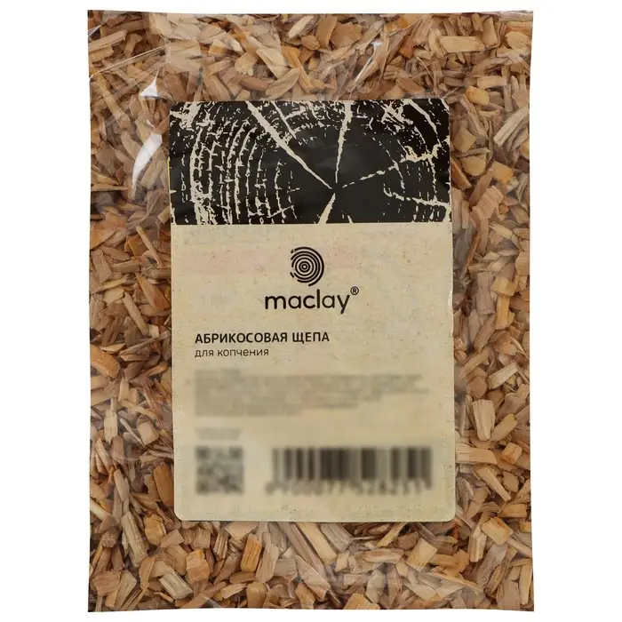 Щепа для копчения maclay &laquo;Абрикос&raquo;, 200&plusmn;20 г
