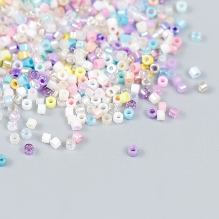 Бисер стекло 12/0  Бисер стекло 12/0 "Перламутр. Пастельное ассорти" 10 гр