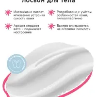 Лосьон для тела детский &laquo;Монстрики&raquo;, аромат сладкая вата, ULAB