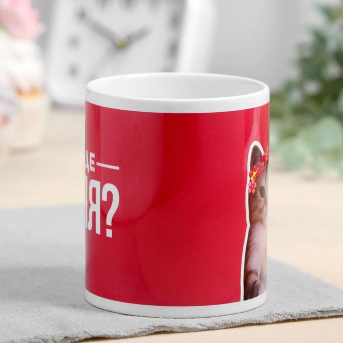 Кружка сублимация Кружка сублимация "Оля" кот, сердечко, 320 мл, с нанесением