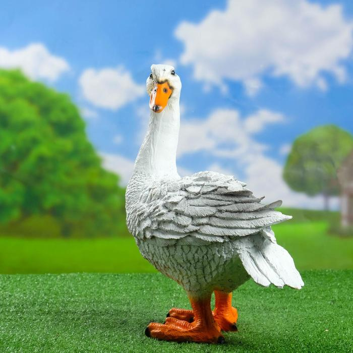 Садовая фигура Садовая фигура "Гусь" белый, 20х35х41см