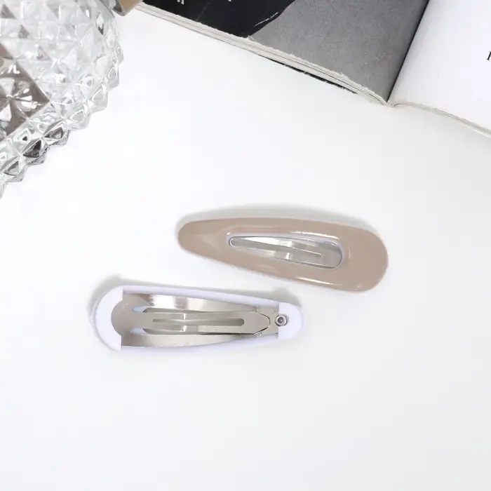 Невидимки для волос «Венера», набор 2 шт., стиль, 5 см, бежевые Невидимки для волос «Венера», набор 2 шт., стиль, 5 см, бежевые