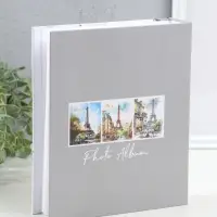 Фотоальбом на 80 фото 10х15 см "Завтрак с видом на Эйфелеву башню" в коробке 5х19х22,8 см