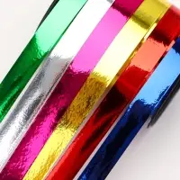Лента упаковочная глянцевая, ассорти 0.8 см &times; 3 м