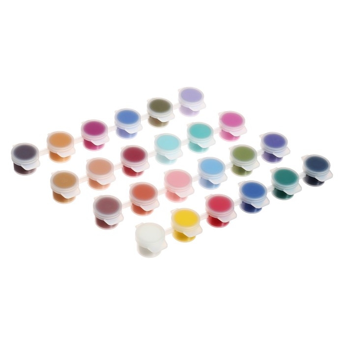 Краска акриловая, набор 24 цвета х 3 мл, Calligrata, морозостойкие, в пакете Краска акриловая, набор 24 цвета х 3 мл, Calligrata, морозостойкие, в пакете