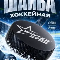 Шайба хоккейная Winter Star, взрослая, d=7.6 см