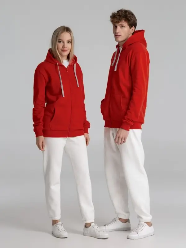 Толстовка на молнии с капюшоном Unit Siverga Heavy красная, размер S Толстовка на молнии с капюшоном Unit Siverga Heavy красная, размер S